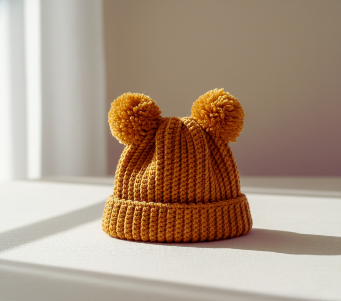 Baby Beanie Crochet Pattern PDF – Easy Beginner Hat (6 Sizes)