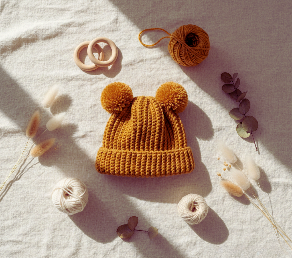 Baby Beanie Crochet Pattern PDF – Easy Beginner Hat (6 Sizes)