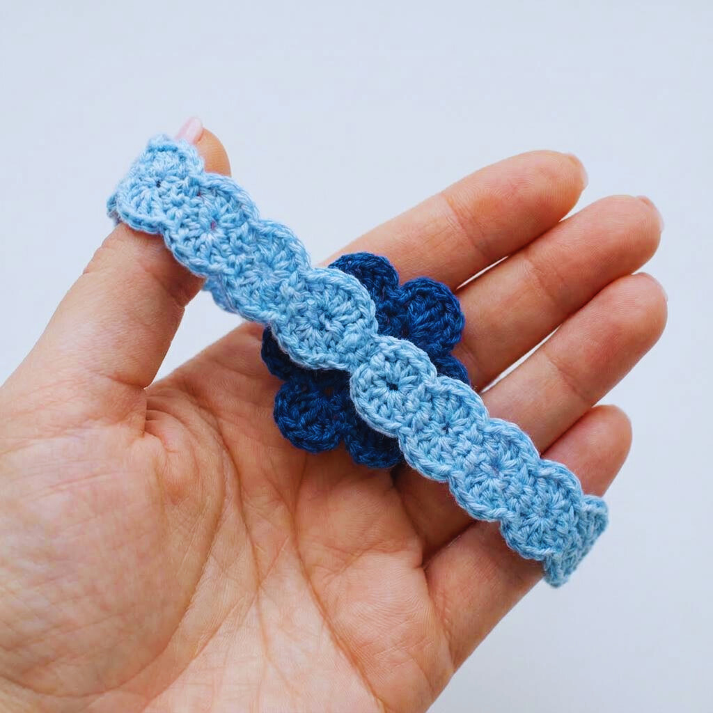 Baby Flower & Shells Crochet Headband Pattern (0–12 Months) – Cute Baby Headband Crochet Pattern with Flower | DIY Baby Shower Gift